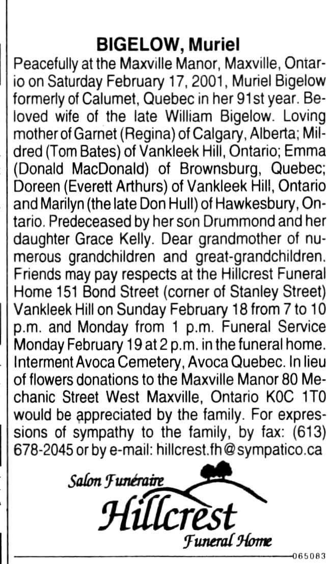 muriel
obit